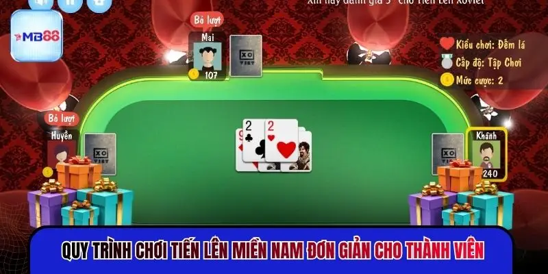 Quy trình chơi Tiến Lên Miền Nam đơn giản cho thành viên